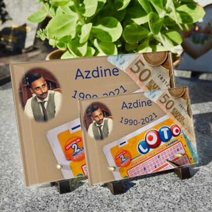 Plaque funéraire loto 6 Plaquedeces.fr
