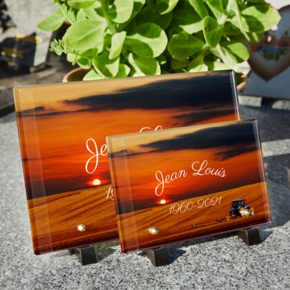 Plaque funéraire laboureur-a-laube 29 Plaquedeces.fr
