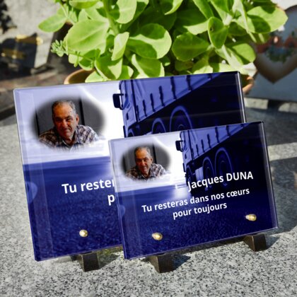 Plaque funéraire camion-bleu-de-routier 1 Plaquedeces.fr
