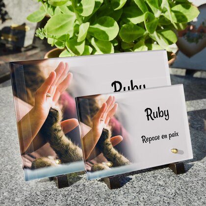 Plaque funéraire patte-de-chat 6 Plaquedeces.fr
