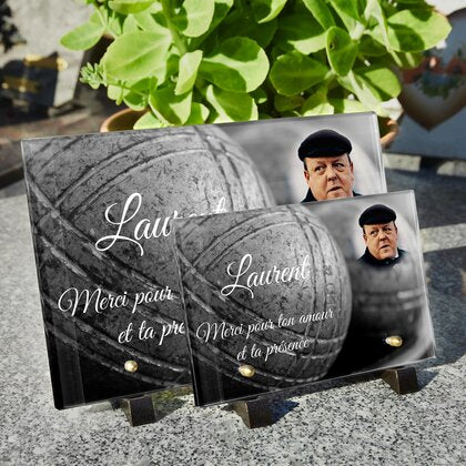 Plaque funéraire petanque-passion 19 Plaquedeces.fr

