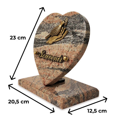 Plaque funéraire coeur-socle 7 Plaquedeces.fr
