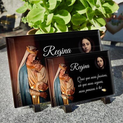 Plaque funéraire vierge-marie 20 Plaquedeces.fr
