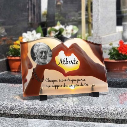 Plaque funéraire coucher-de-soleil-forme-livre 10 Plaquedeces.fr
