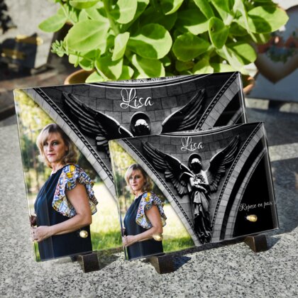 Plaque funéraire ange-du-sacre-coeur 29 Plaquedeces.fr
