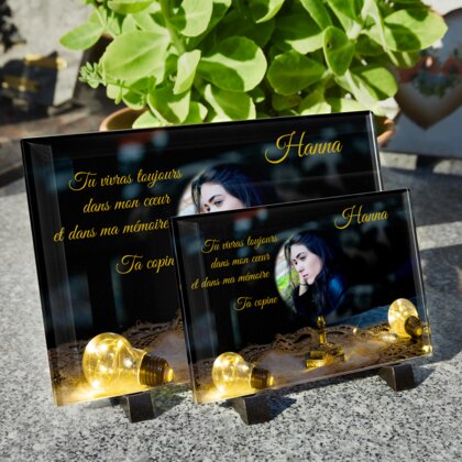 Plaque funéraire menora 12 Plaquedeces.fr
