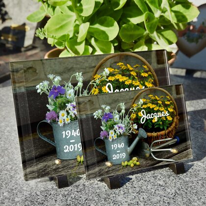 Plaque funéraire outils-du-jardinier 9 Plaquedeces.fr
