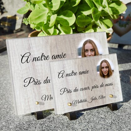 Plaque funéraire bois 2 Plaquedeces.fr
