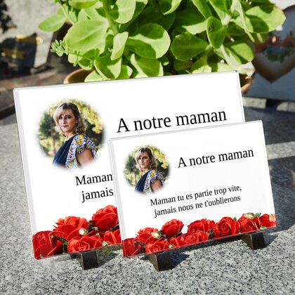 Plaque funéraire roses 15 Plaquedeces.fr
