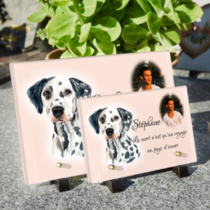 Plaque funéraire plaque-funeraire-dalmatien 19 Plaquedeces.fr
