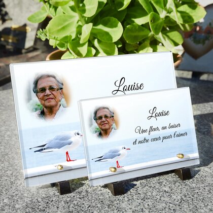 Plaque funéraire mouette-front-de-mer 30 Plaquedeces.fr

