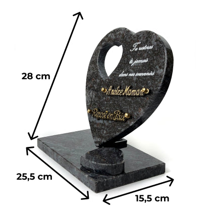 Plaque funéraire coeur-dans-le-coeur 8 Plaquedeces.fr
