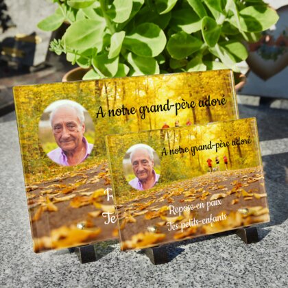 Plaque funéraire course-a-pied-en-automne 15 Plaquedeces.fr
