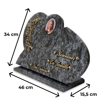 Plaque funéraire coeur-sur-presentoir 8 Plaquedeces.fr
