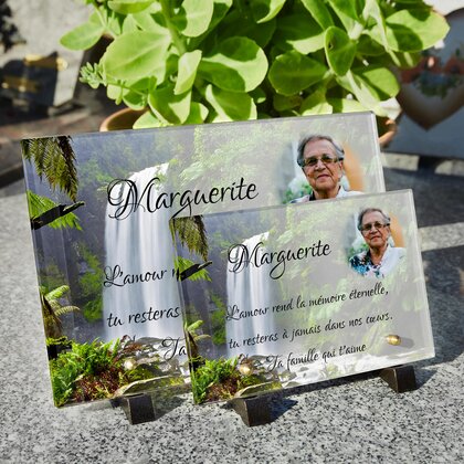 Plaque funéraire cascade 6 Plaquedeces.fr
