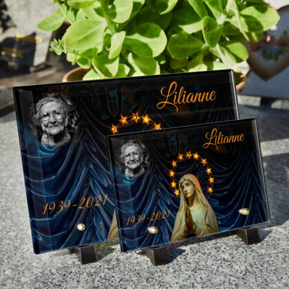 Plaque funéraire vierge-priant 19 Plaquedeces.fr
