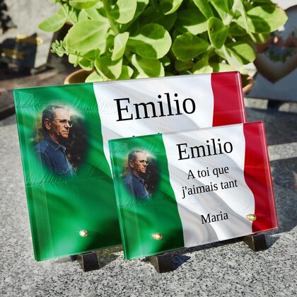 Plaque funéraire drapeau-italie 11 Plaquedeces.fr

