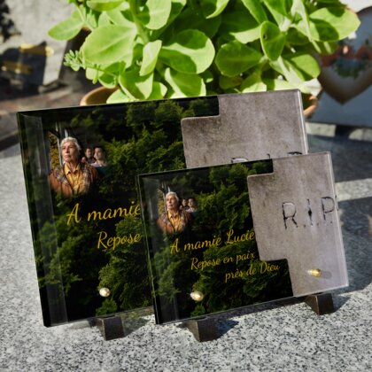 Plaque funéraire r-i-p-croix 17 Plaquedeces.fr

