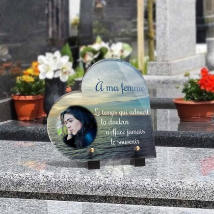 Plaque funéraire horizon-ocean-forme-coeur 19 Plaquedeces.fr
