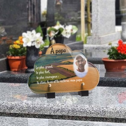 Plaque funéraire champs-vus-du-ciel-forme-nuage 17 Plaquedeces.fr
