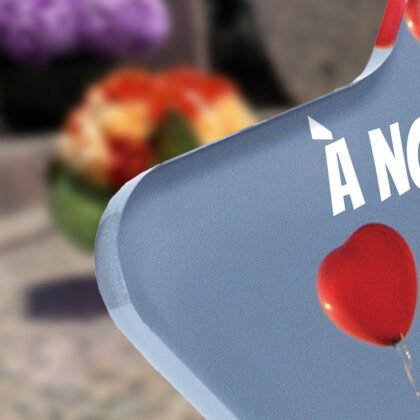 Plaque funéraire ballons-coeurs-forme-etoile 18 Plaquedeces.fr
