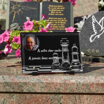 Plaque funéraire echecs 18 Plaquedeces.fr
