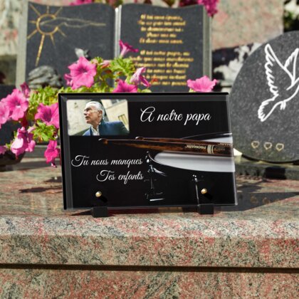 Plaque funéraire plaque-funeraire-batterie 18 Plaquedeces.fr
