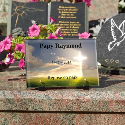 Plaque funéraire croix-de-lumiere 6 Plaquedeces.fr
