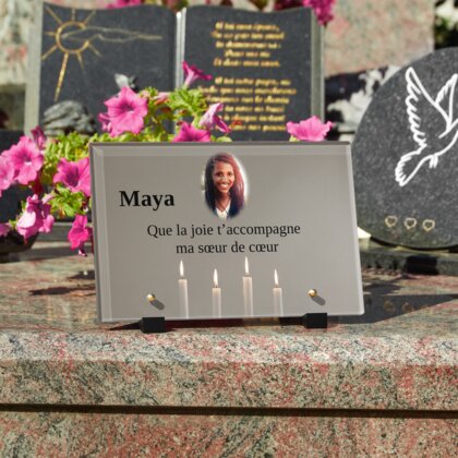 Plaque funéraire bougies-minimalistes 11 Plaquedeces.fr
