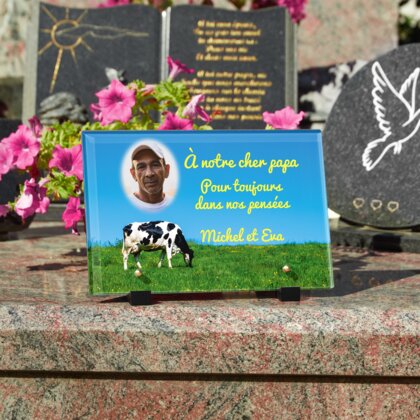 Plaque funéraire plaque-funeraire-vache 12 Plaquedeces.fr
