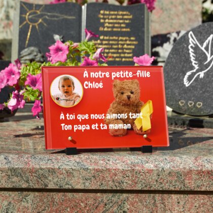 Plaque funéraire plaque-funeraire-ourson 14 Plaquedeces.fr
