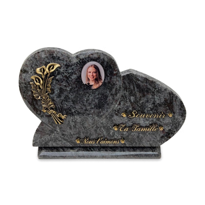 Plaque funéraire coeur-sur-presentoir 26 Plaquedeces.fr
