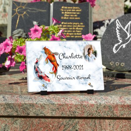 Plaque funéraire poissons-japonais 6 Plaquedeces.fr
