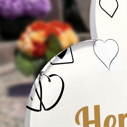 Plaque funéraire cadre-coeurs-forme-coeur 27 Plaquedeces.fr
