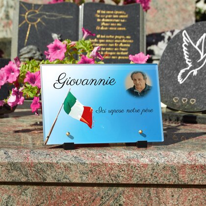 Plaque funéraire drapeau-italien 12 Plaquedeces.fr
