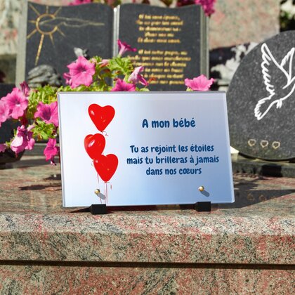 Plaque funéraire coeur-au-ciel 6 Plaquedeces.fr
