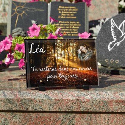 Plaque funéraire foret-orange 22 Plaquedeces.fr
