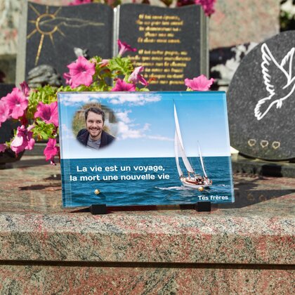 Plaque funéraire voilier 21 Plaquedeces.fr
