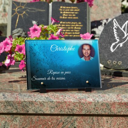 Plaque funéraire banc-de-poissons 5 Plaquedeces.fr
