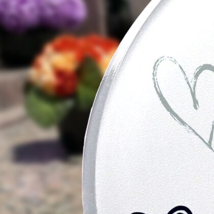 Plaque funéraire cadre-coeurs-forme-ovale 25 Plaquedeces.fr
