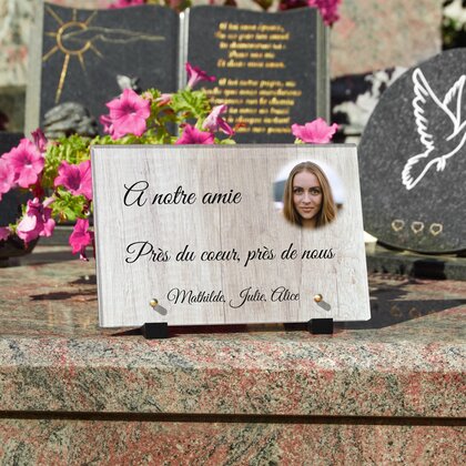Plaque funéraire bois 15 Plaquedeces.fr
