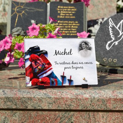 Plaque funéraire ski 2 Plaquedeces.fr
