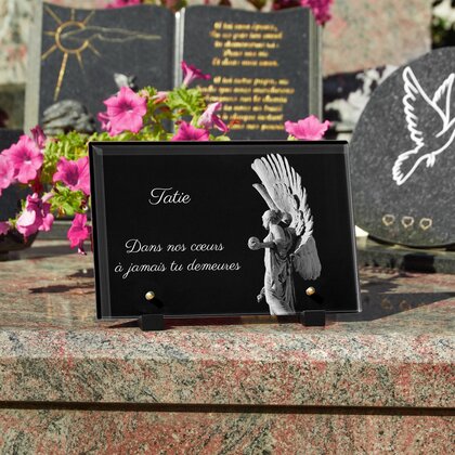 Plaque funéraire ange 14 Plaquedeces.fr
