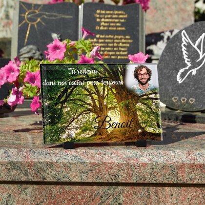 Plaque funéraire grand-arbres 13 Plaquedeces.fr
