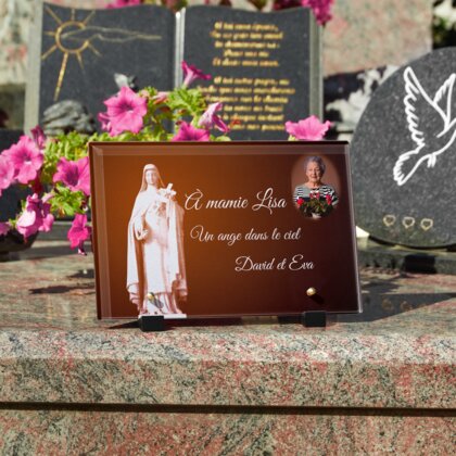 Plaque funéraire sainte-therese 9 Plaquedeces.fr
