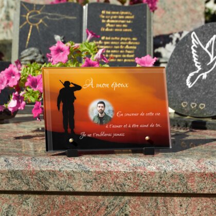 Plaque funéraire soldat-soleil 1 Plaquedeces.fr
