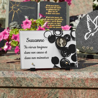 Plaque funéraire photographe-lens 22 Plaquedeces.fr
