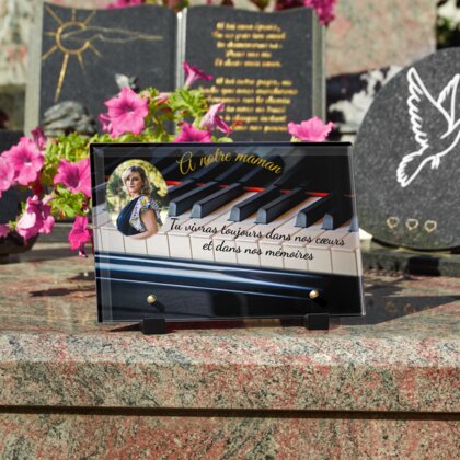 Plaque funéraire clavier-de-piano 26 Plaquedeces.fr

