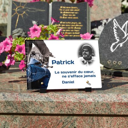 Plaque funéraire motard 2 Plaquedeces.fr
