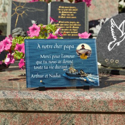 Plaque funéraire plaque-funeraire-chalutier 10 Plaquedeces.fr
